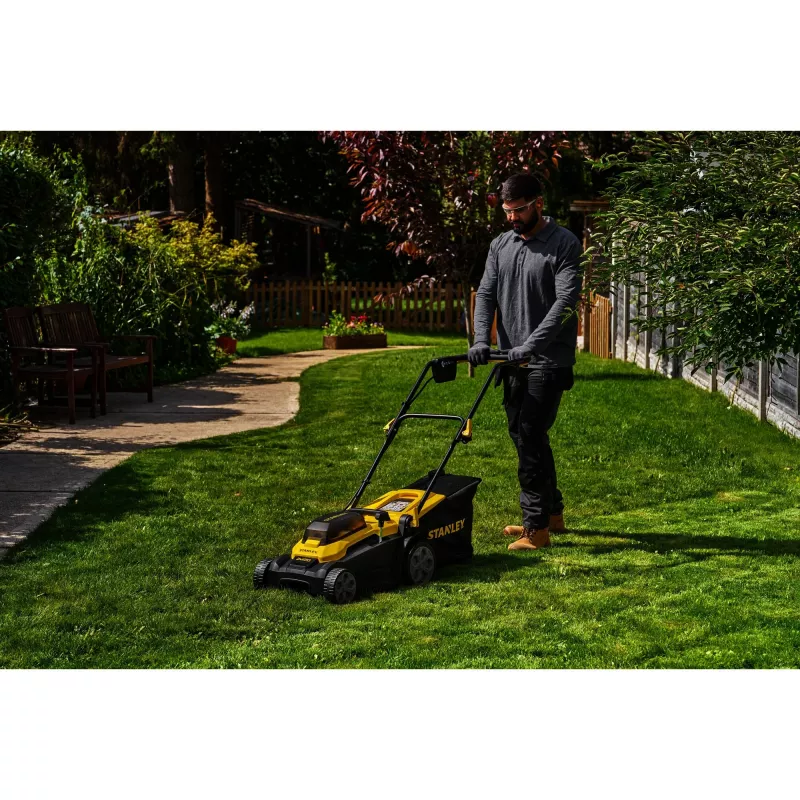 STANLEY V20 rasaerba a batteria 36V (2x18V) nero/giallo (dispositivo senza batteria e caricabatterie)