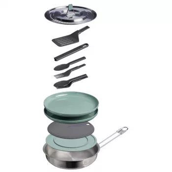 STANLEY Wildfare Core Set padelle 0,94L Set pentole da campeggio 4 pezzi Blu grigio/Grigio scuro