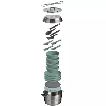 STANLEY Wildfare Core Full Serve Set pentole 3,78L Petrolio/Grigio scuro Set pentole da campeggio 13 pezzi