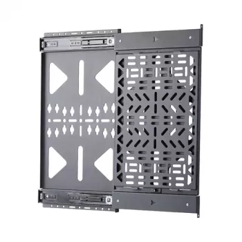 StarTech pannello estraibile 1U per componenti AV, montaggio rack 19 pollici, acciaio, nero