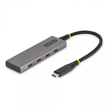 StarTech Hub USB-C 4 Porte - 10 Gbps, Ricarica PD 100W, Protezione da Sovracorrente, Alluminio PCR - 3x USB-C 3.2 Gen 2 + 1x USB-C 3.2 Gen 2 (Power Delivery) - Desktop