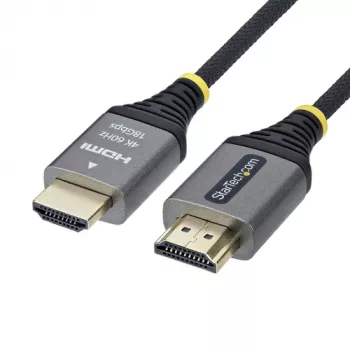 StarTech.com cavo HDMI Premium High Speed 0,5 m con Ethernet - 4K 30 Hz, connettore maschio HDMI a connettore maschio HDMI, nero e argento