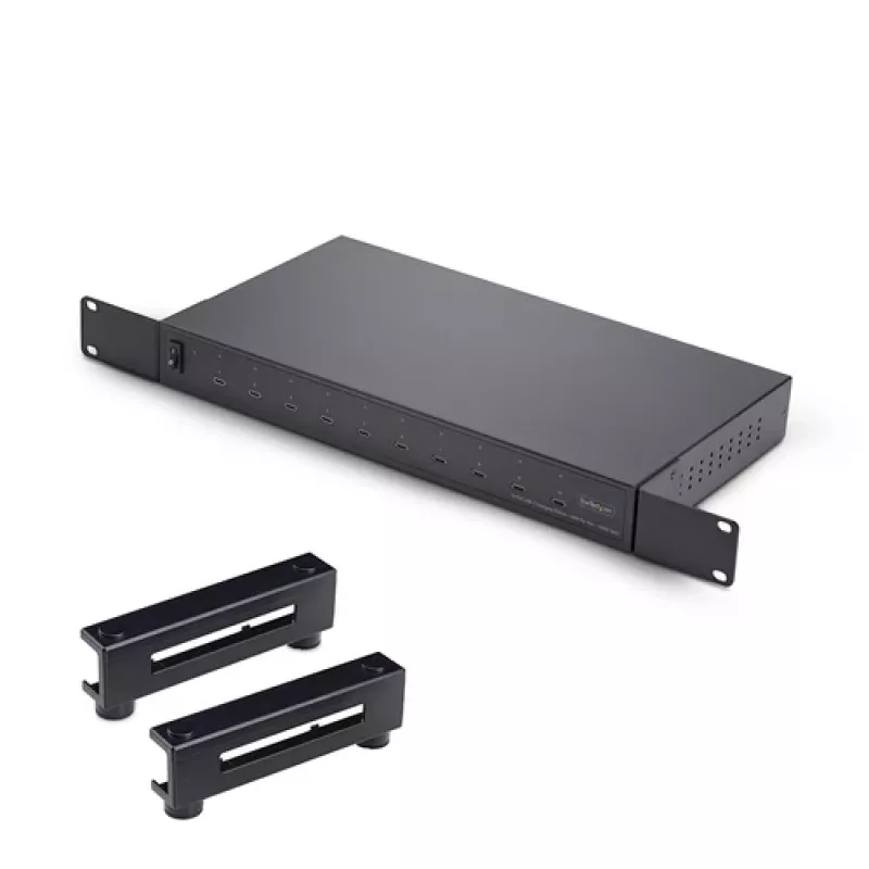 StarTech.com Stazione di ricarica USB-C 10 porte - 60W per porta, 350W totali, USB PD 3.0, conforme TAA, desktop 10E-CHARGING-STATION