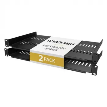 StarTech.com Ripiano ventilato per rack server a sbalzo 1U - Portata elevata profondità 10 pollici - Confezione da 2
