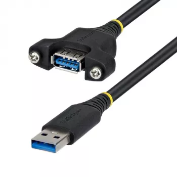 StarTech.com Cavo prolunga USB 3.0 Type-A 2 m, connettore maschio su connettore femmina per montaggio a pannello (USBPNLAFAM2M)
