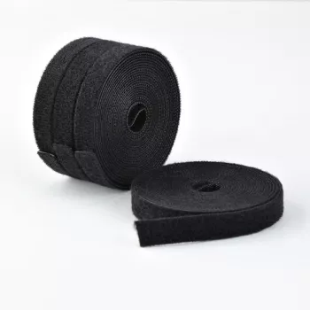 StarTech.com Rotolo di nastro a chiusura in velcro - 4,6 m - Nero (confezione da 4)