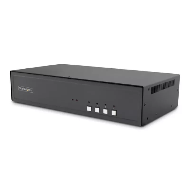 StarTech.com switch KVM Secure 4 porte dual monitor 4K DisplayPort con hub USB 3.0 e audio