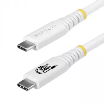 Cavo StarTech.com USB4 da USB-C a USB-C, 20 Gbps, 240W PD, 2 m, bianco