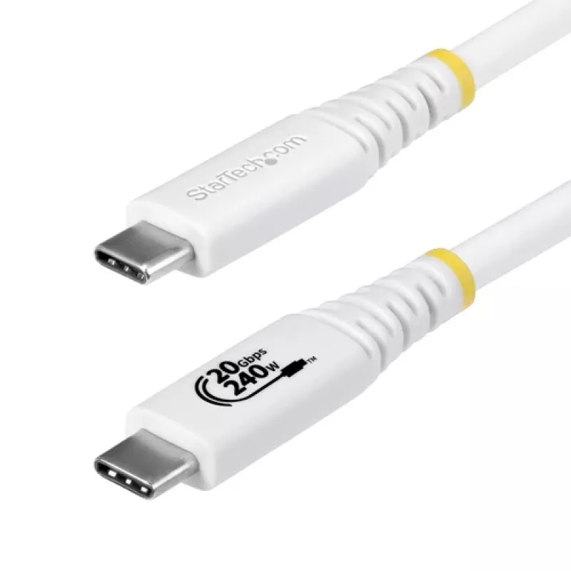 Cavo StarTech.com USB4 da USB-C a USB-C, 20 Gbps, 240W PD, 2 m, bianco