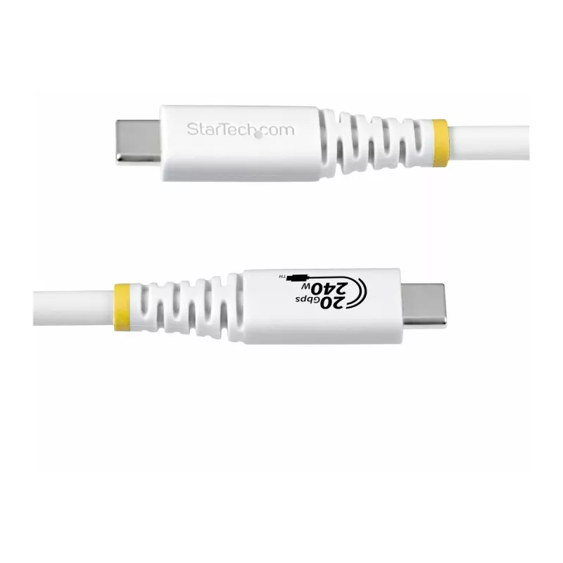 Cavo StarTech.com USB4 da USB-C a USB-C, 20 Gbps, 240W PD, 2 m, bianco