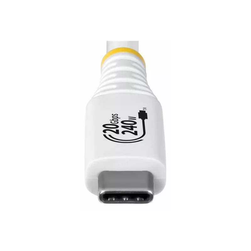 Cavo StarTech.com USB4 da USB-C a USB-C, 20 Gbps, 240W PD, 2 m, bianco