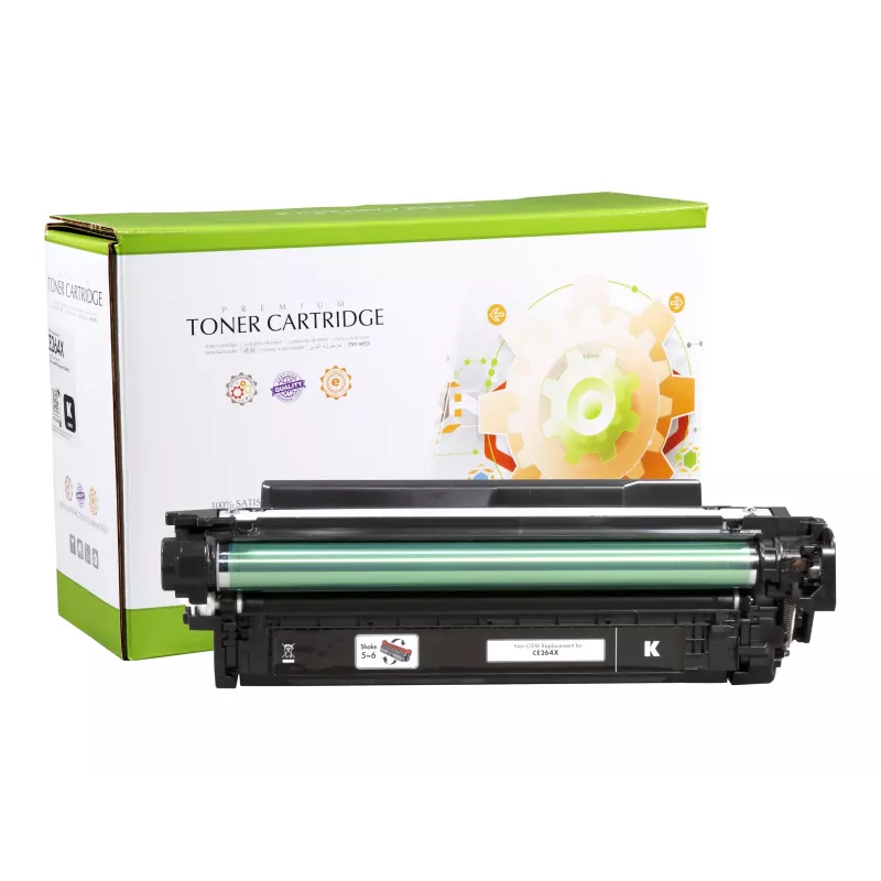 STATIC Cartuccia toner compatibile con HP CE264X nero alta capacità rigenerata 17.000 pagine