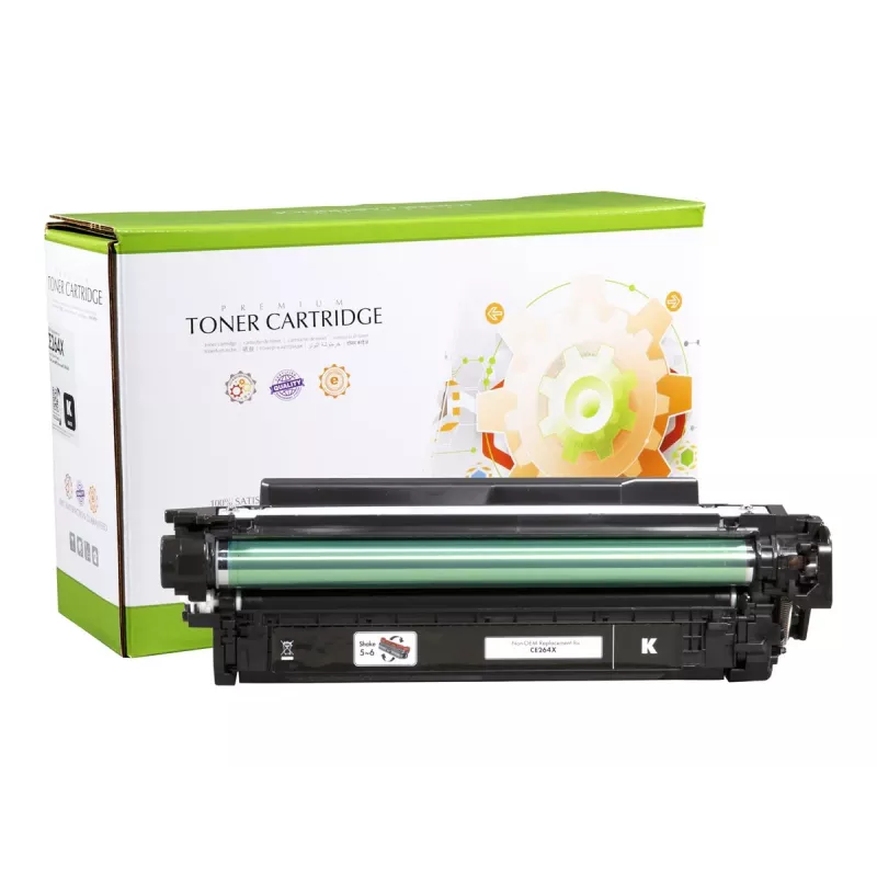 STATIC Cartuccia toner compatibile con HP CE264X nero alta capacità rigenerata 17.000 pagine