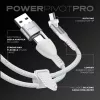 STATIK PowerPivot Pro Cavo in nylon intrecciato, USB-C a USB-C, 3m, bianco