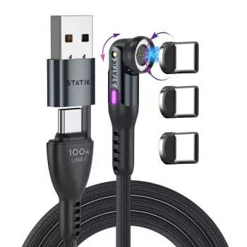 Statik 360 Pro cavo 2.0 solo USB-C; 1 m, nero