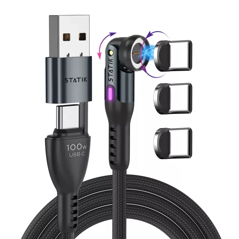 Statik 360 Pro cavo 2.0 solo USB-C; 1 m, nero
