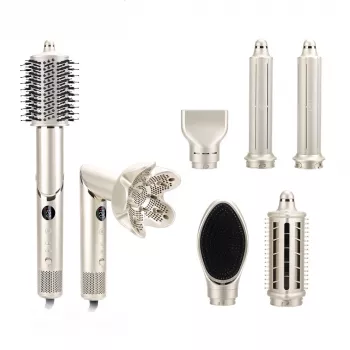 StayBeauty di Extralink M-17959L styler ad aria calda pieghevole 8-in-1 con ionizzazione, 1400W, 8 accessori, set styling