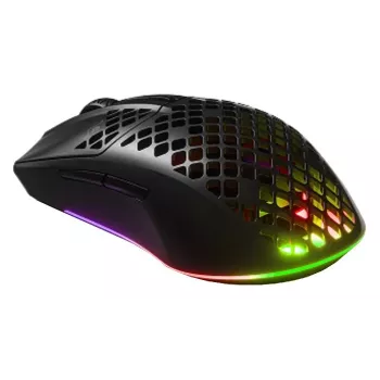 SteelSeries Aerox 3 Wireless Mouse ottico da gaming - 18000 CPI, 80 Mln di clic, RGB, Onyx - Ricondizionato