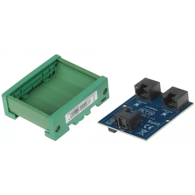 STG STG-SW-POE-3-110 switch PoE / extender, 2 porte PoE + 1 uplink, 10/100 Mbit/s