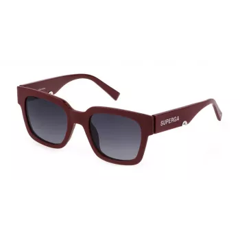 STING SST459-520G96 Occhiali da sole unisex, montatura nera, lenti grigie, 52 mm