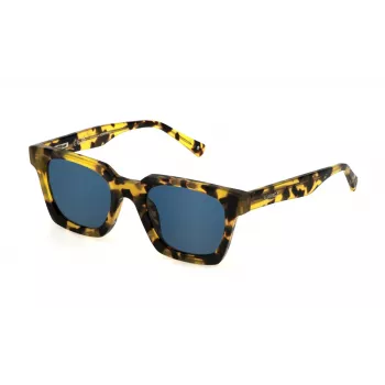 STING SST476-490781 Occhiali da sole unisex rettangolari - Lenti grigie - Montatura in acetato
