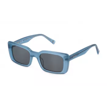 STING SST477-510939 Occhiali da sole unisex, montatura nera, lenti grigie, 51/21/140 mm