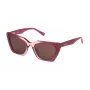 STING donna SST495-550D78 occhiali da sole rettangolari nero grigio sfumato 55/19/140 mm UV400