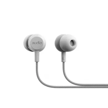 Sudio V3 Auricolari True Wireless in-ear con custodia di ricarica USB-C, doppio microfono, controllo touch, IPX4 resistente agli schizzi, grigio-bianco