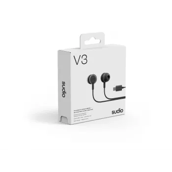 Sudio V3 Auricolari in-ear wireless con microfono, ricarica USB-C, Dusty Black