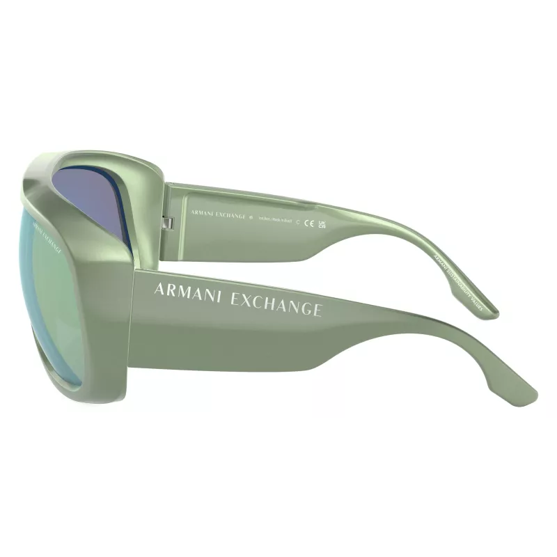 Occhiali da sole Armani Exchange unisex AX4143SU83542 rettangolari full rim plastica nero grigio scuro 67mm