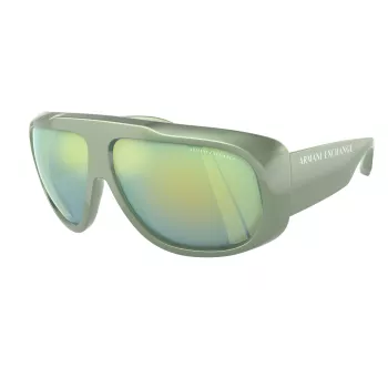 Occhiali da sole Armani Exchange unisex AX4143SU83542 rettangolari full rim plastica nero grigio scuro 67mm