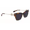 Occhiali da sole donna Longchamp LO737S-239 havana marrone sfumato 52 mm