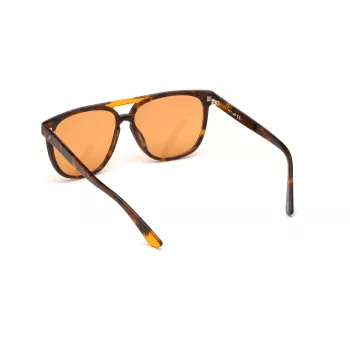 Occhiali da sole WEB EYEWEAR unisex WE0263-5956J quadrati Havana montatura in acetato lenti in policarbonato verdi 59/13/145 mm UV400