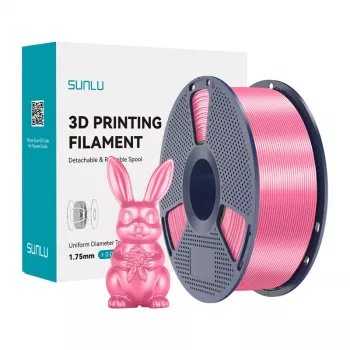 Sunlu PLA+ Silk filamento 1,75 mm rosa 1 kg – finitura seta ad alta lucentezza per stampanti 3D FDM