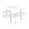 Sunne Supporto da Parete per TV Full-Motion 37-86 pollici Nero 50 kg