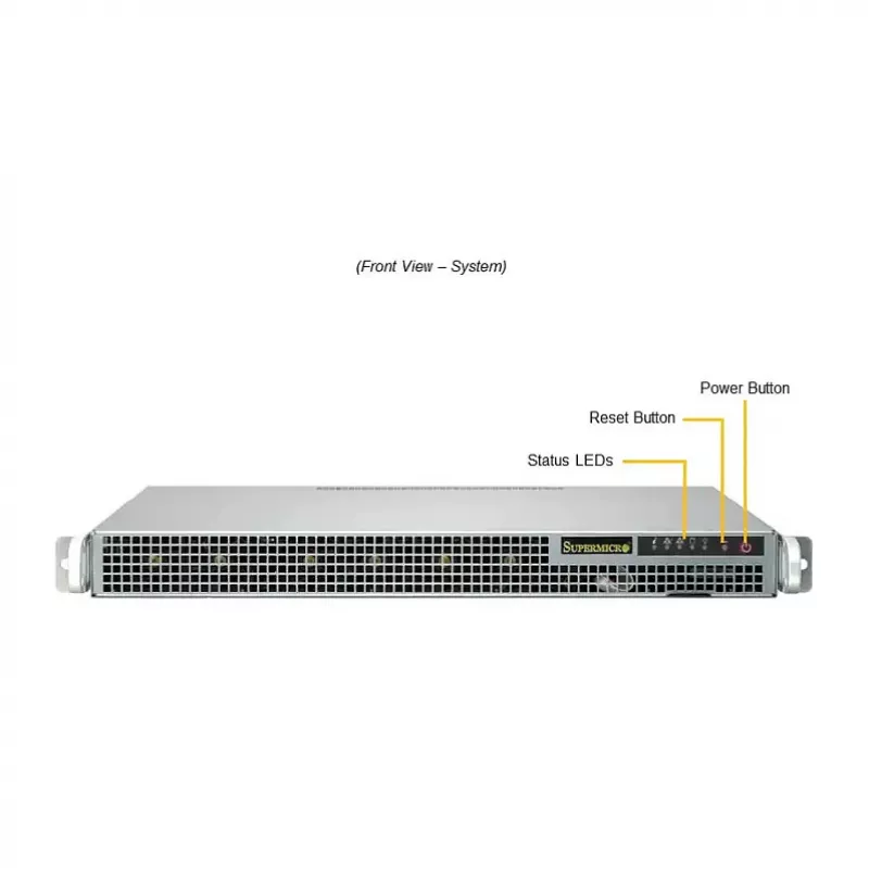 Super Micro 1U Rackmount Server Barebone AS-1015A-MT, H13SAE-MF, 4x 2,5