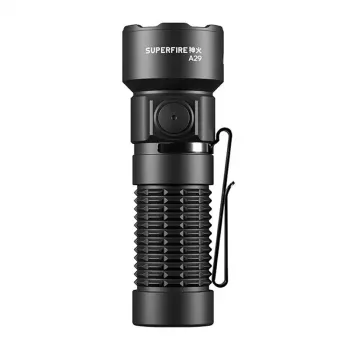 Superfire A29 Torcia da mano ricaricabile USB-C, 1200 lumen, portata 280 m, 5 modalità