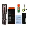 SUPERFIRE A6 Torcia - LED P50 1200 lumen, portata 280m, ricaricabile USB, zoom, IP44