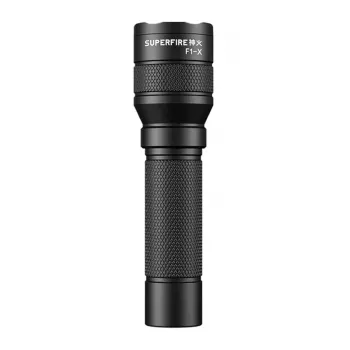 SUPERFIRE F1-X torcia LED ricaricabile 2000 lumen USB-C zoom IP44