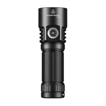Superfire L22 XHP70.2 Torcia LED 3000 lumen USB-C ricaricabile powerbank nero