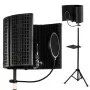 SUPRIMO AC5 SET Pannello fonoassorbente a 5 pannelli per microfono, pieghevole, nero