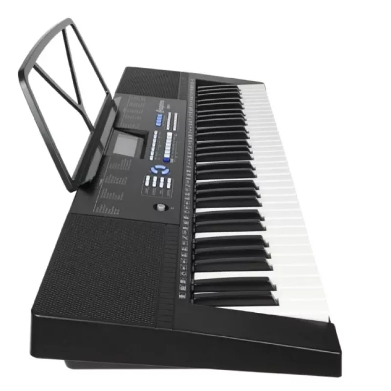 SUPRIMO EK611 tastiera per bambini 61 tasti con display LCD, 200 timbri, 128 ritmi, microfono e leggio
