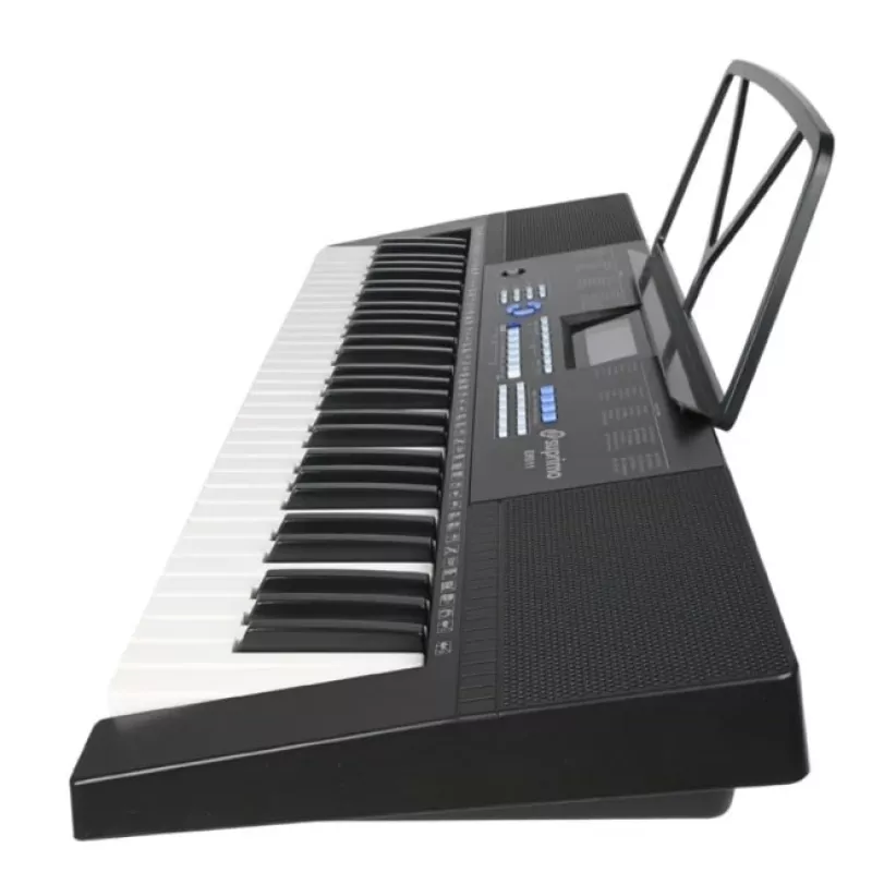 SUPRIMO EK611 tastiera per bambini 61 tasti con display LCD, 200 timbri, 128 ritmi, microfono e leggio
