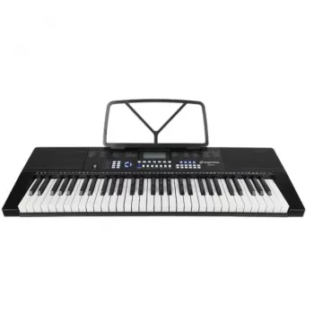 SUPRIMO EK611 tastiera per bambini 61 tasti con display LCD, 200 timbri, 128 ritmi, microfono e leggio
