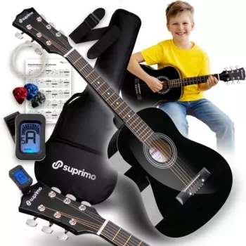 SUPRIMO JRA SET BK chitarra acustica 1/4 di misura set nero
