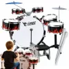 SUPRIMO K-DRUMS 2 Batteria per bambini grande con 6 tamburi, rosso/nero