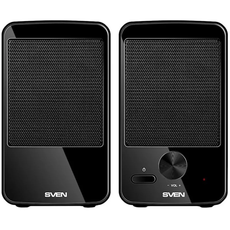 SVEN 312 sistema di altoparlanti 2x2W alimentato via USB con interruttore on/off e controllo del volume frontali