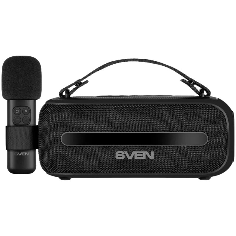 Altoparlante SVEN PS-255, nero (12W, Bluetooth, FM, USB, microfono karaoke, 3600mAh)