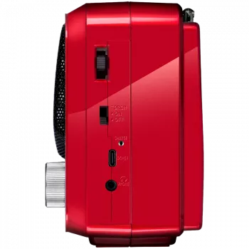 SVEN SRP-150 altoparlante portatile, rosso (3W, Bluetooth, FM/AM/SW, USB, microSD, torcia, batteria)