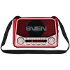 SVEN SRP-150 altoparlante portatile, rosso (3W, Bluetooth, FM/AM/SW, USB, microSD, torcia, batteria)